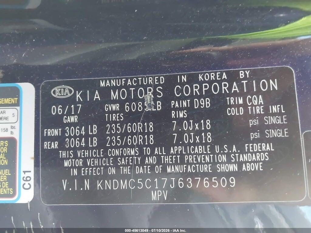 KNDMC5C17J6376509 2018 KIA SEDONA photo no. 9