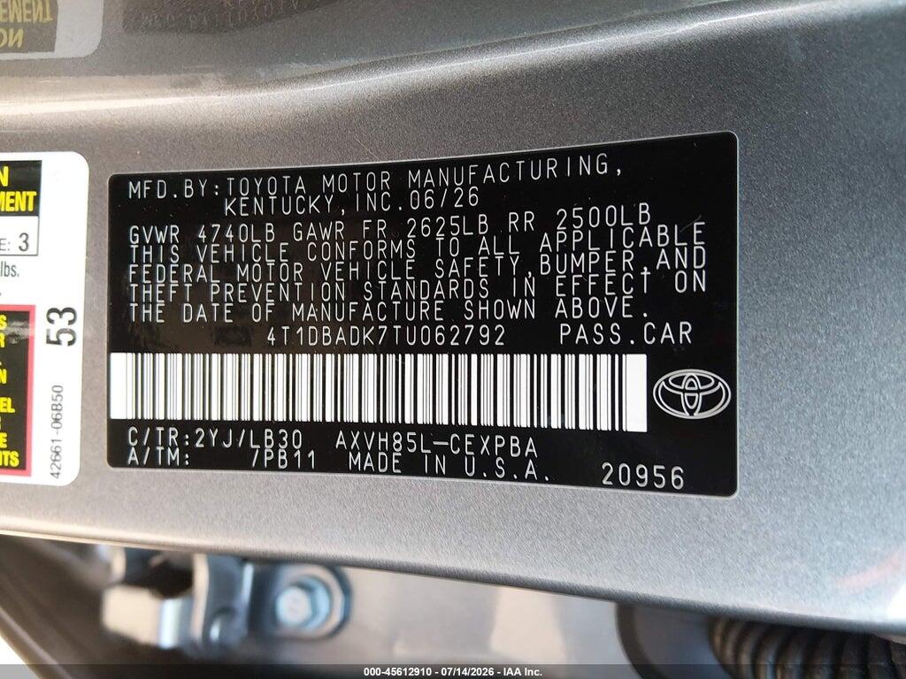 4T1DBADK7TU062792 2026 TOYOTA CAMRY photo no. 9
