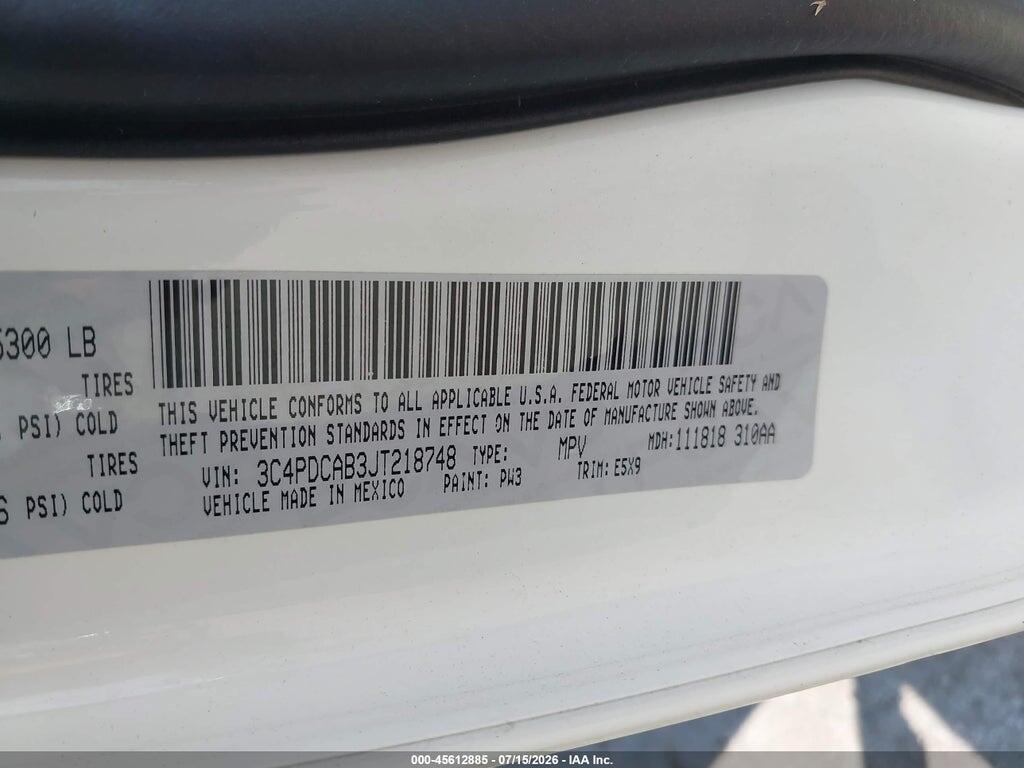 3C4PDCAB3JT218748 2018 DODGE JOURNEY photo no. 9