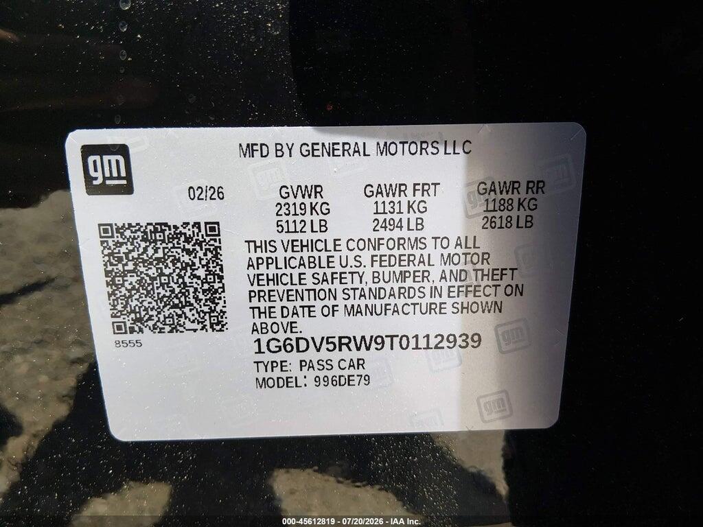 1G6DV5RW9T0112939 2026 CADILLAC CT5-V photo no. 9