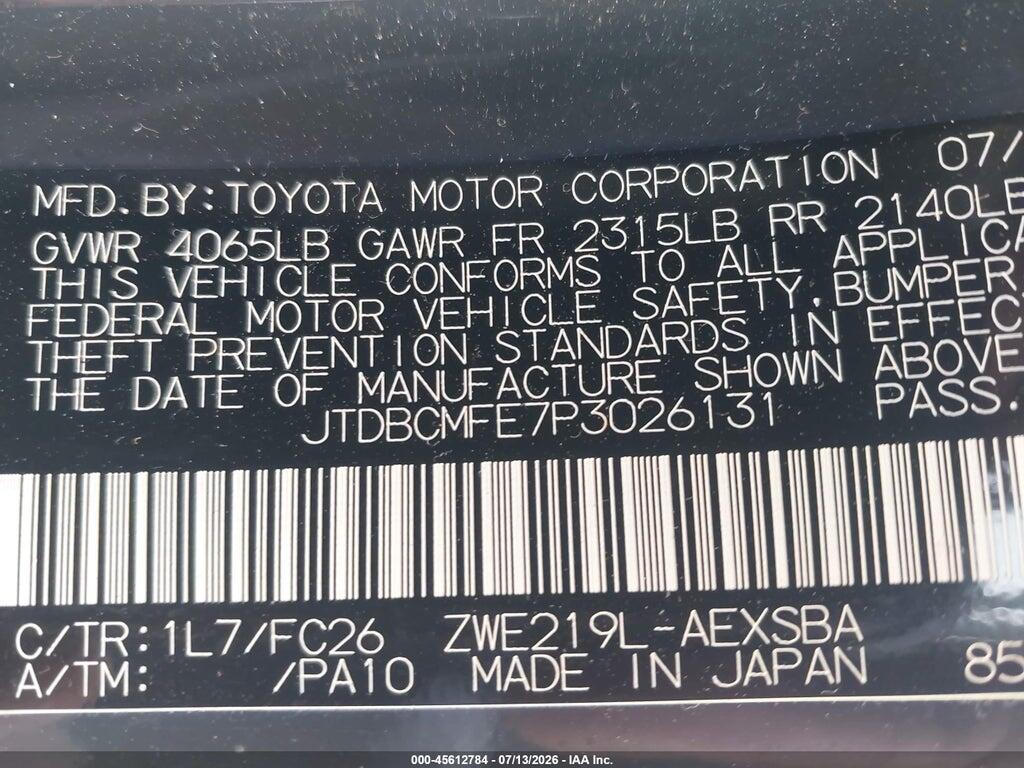 JTDBCMFE7P3026131 2023 TOYOTA COROLLA photo no. 9