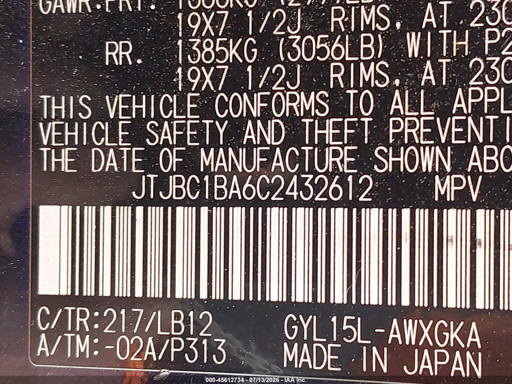 JTJBC1BA6C2432612 2012 LEXUS RX 450H photo no. 9