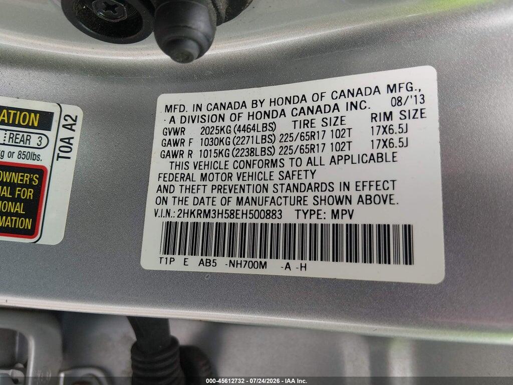 2HKRM3H58EH500883 2014 HONDA CR-V photo no. 9