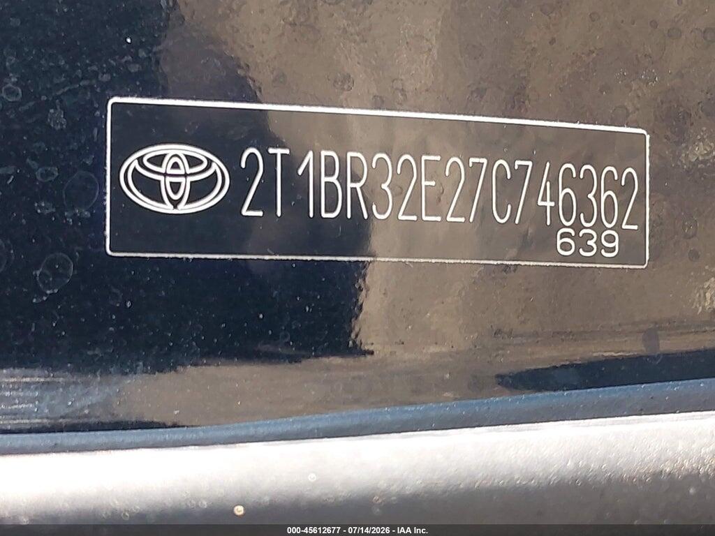 2T1BR32E27C746362 2007 TOYOTA COROLLA photo no. 9