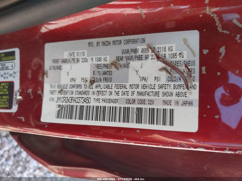 JM1CR2W36A0373450 2010 MAZDA MAZDA5 photo no. 9