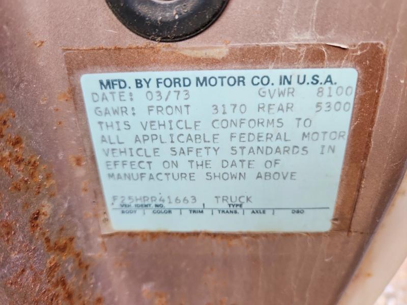 1973 FORD F250 — Фото 12 из 12