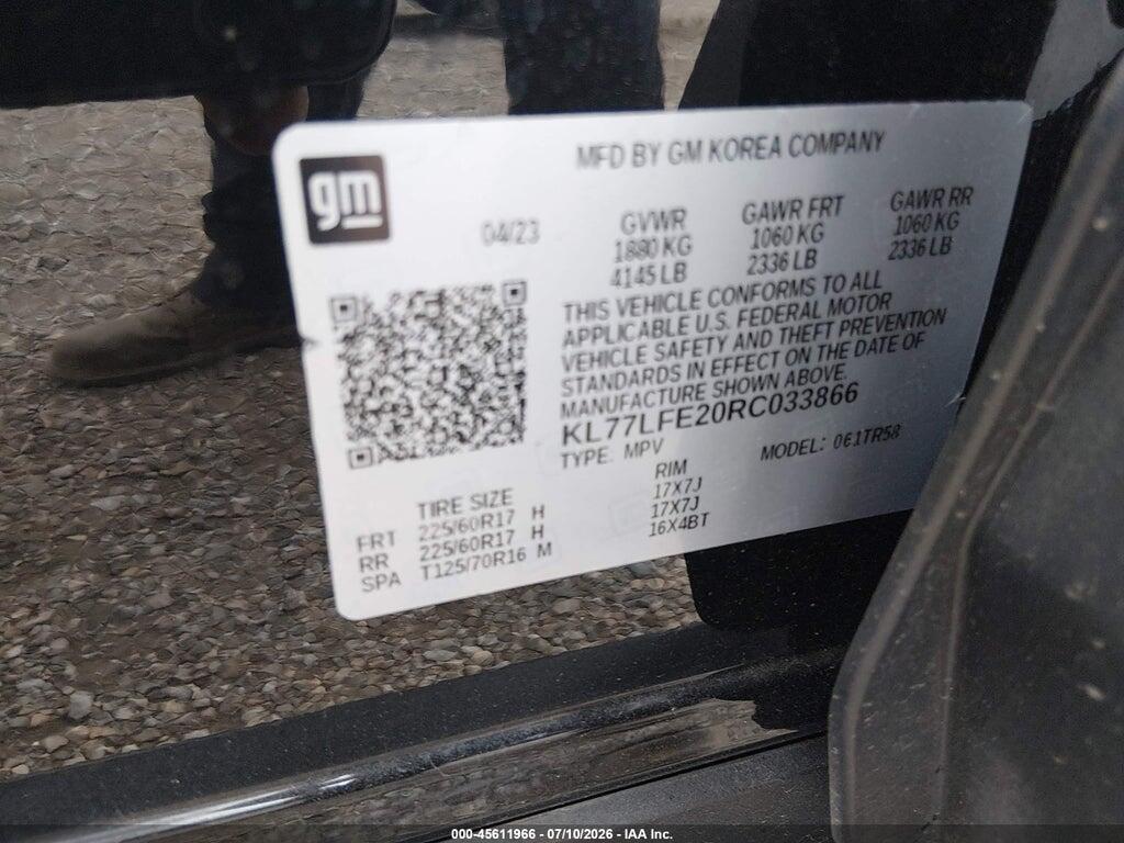 KL77LFE20RC033866 2024 CHEVROLET TRAX photo no. 9