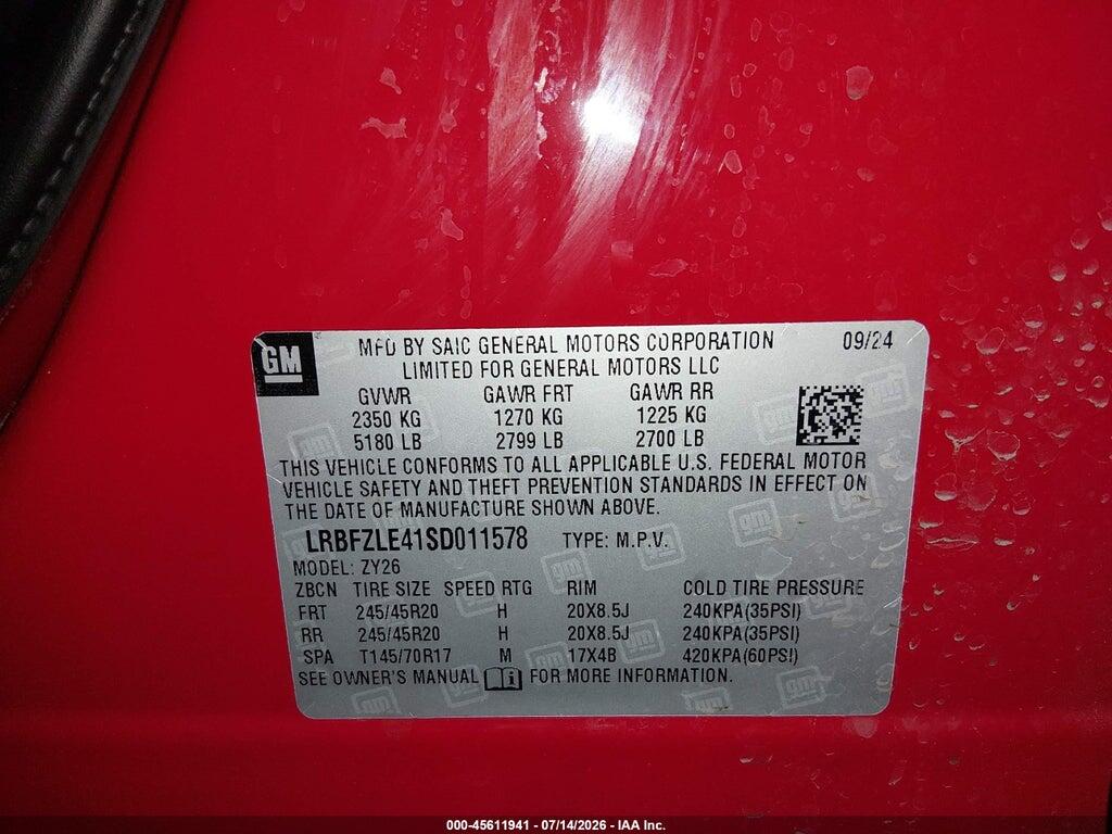 LRBFZLE41SD011578 2025 BUICK ENVISION photo no. 9