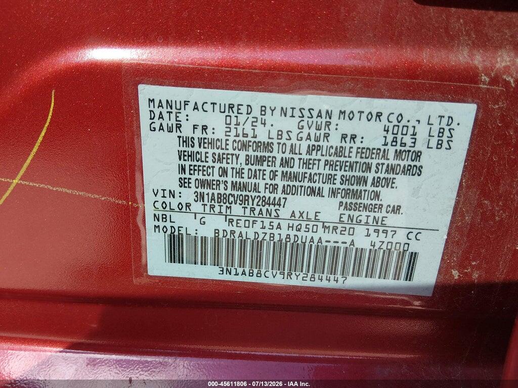 3N1AB8CV9RY284447 2024 NISSAN SENTRA photo no. 9