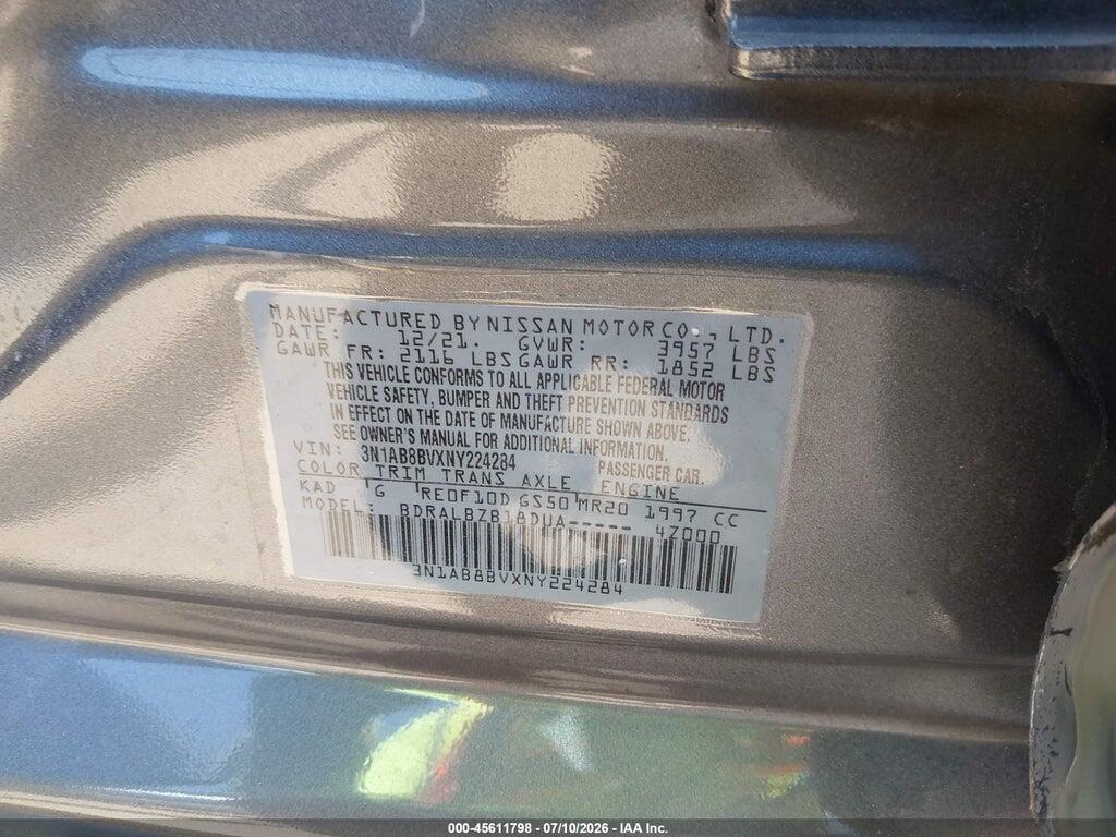 3N1AB8BVXNY224284 2022 NISSAN SENTRA photo no. 9