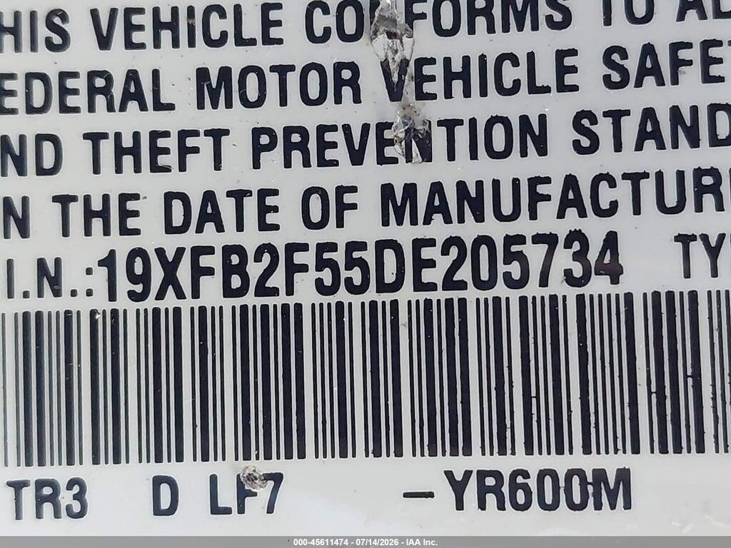 19XFB2F55DE205734 2013 HONDA CIVIC photo no. 9