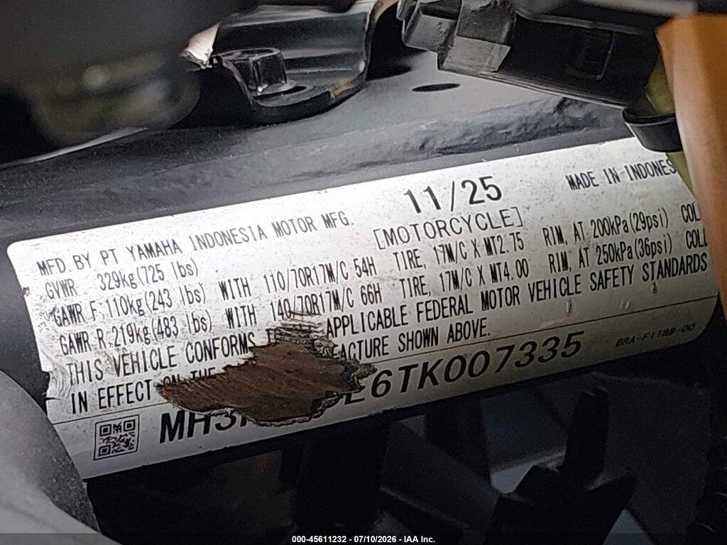 MH3RH25E6TK007335 2026 YAMAHA YFZ320 photo no. 10