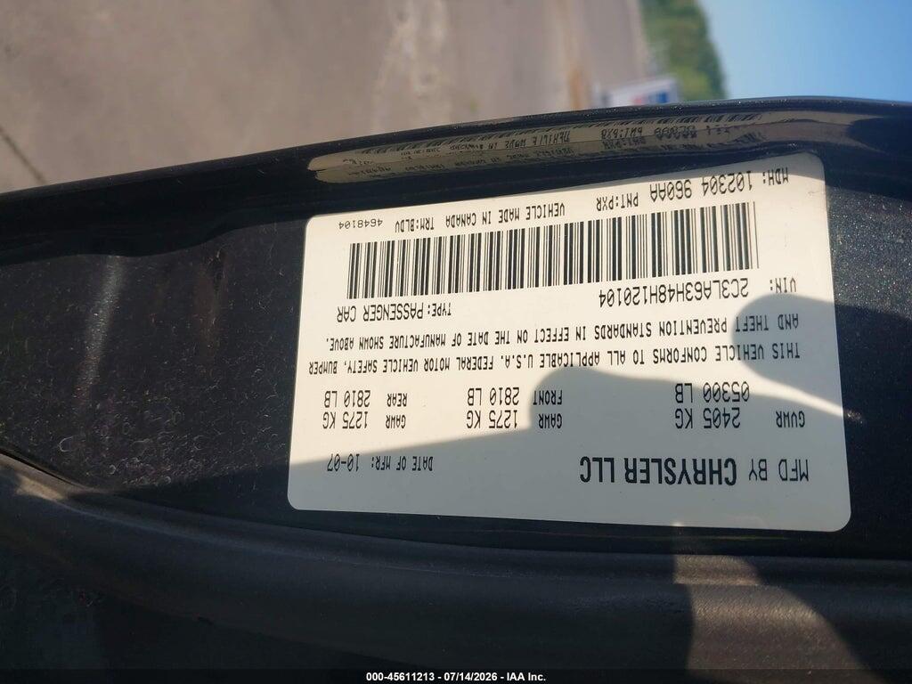 2C3LA63H48H120104 2008 CHRYSLER 300C photo no. 9