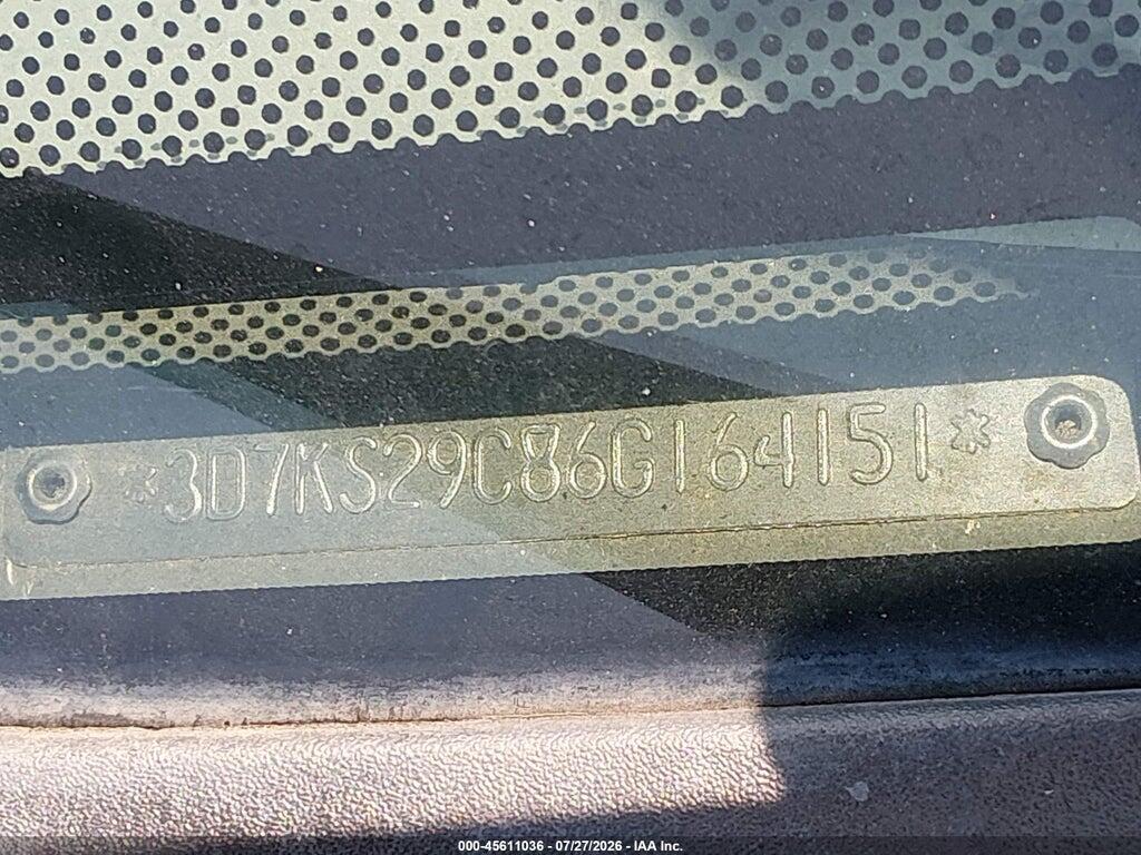 3D7KS29C86G164151 2006 DODGE RAM 2500 photo no. 9