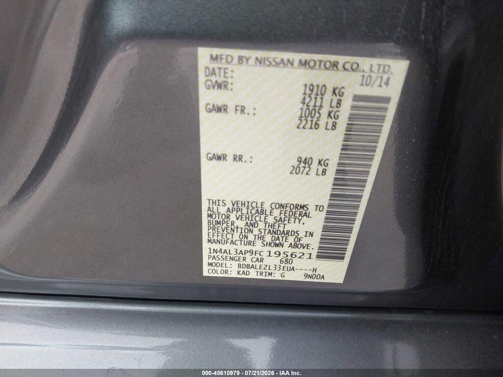 1N4AL3AP9FC195621 2015 NISSAN ALTIMA photo no. 9