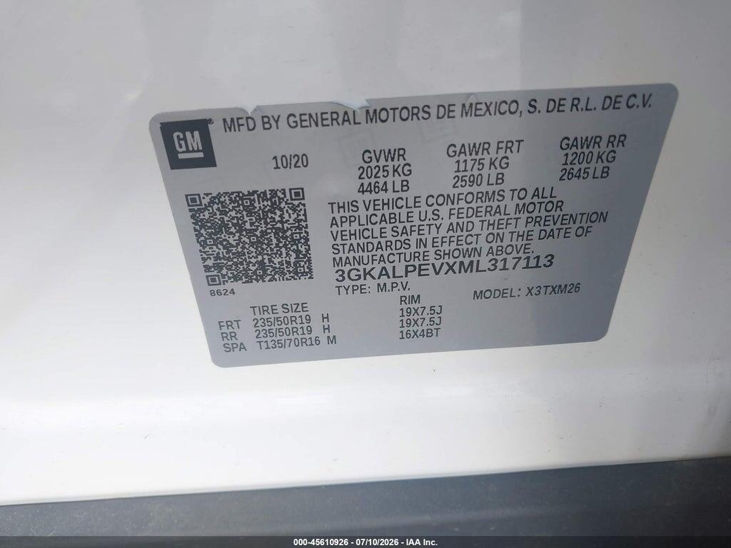 3GKALPEVXML317113 2021 GMC TERRAIN photo no. 9