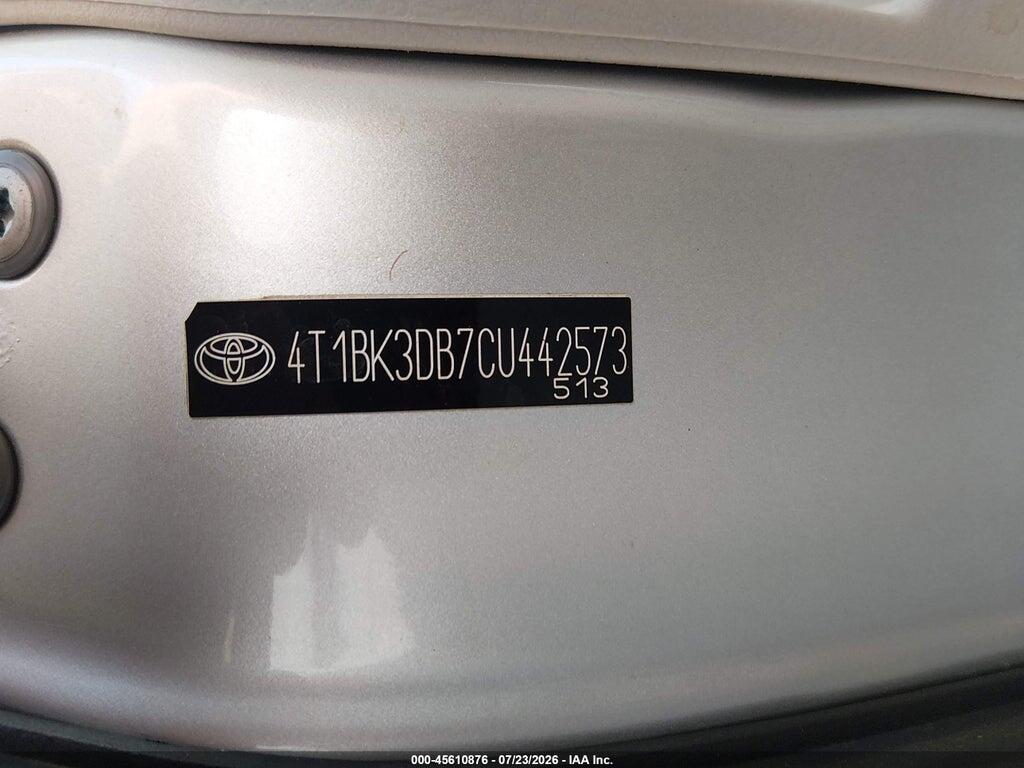 4T1BK3DB7CU442573 2012 TOYOTA AVALON photo no. 9