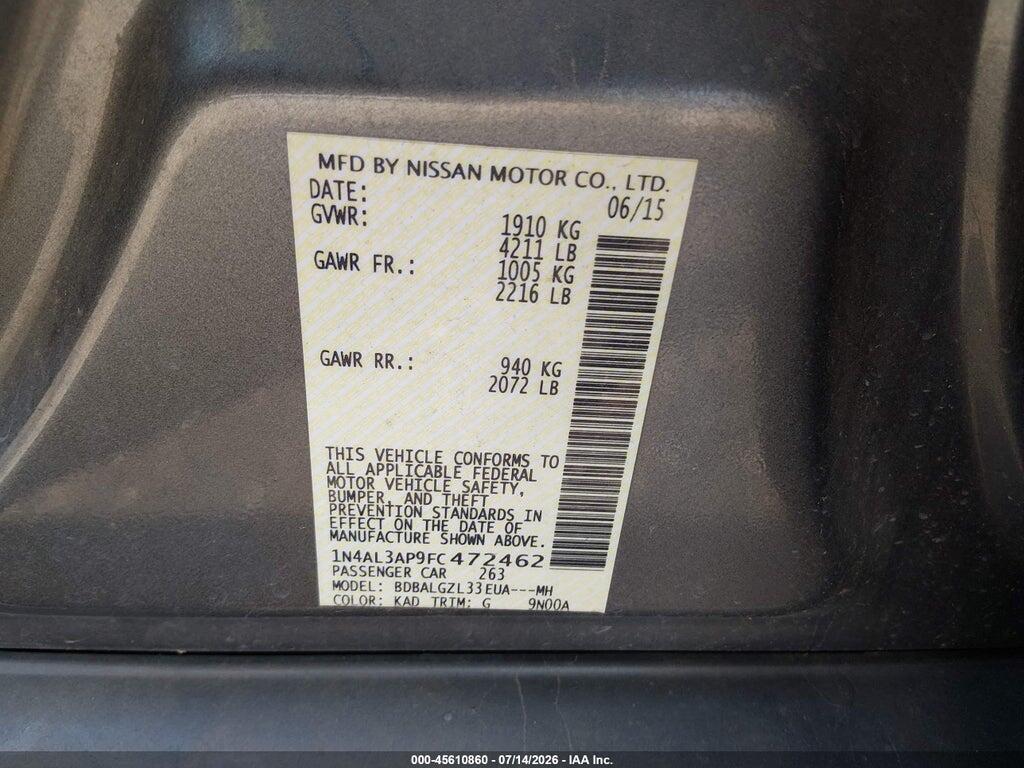 1N4AL3AP9FC472462 2015 NISSAN ALTIMA photo no. 9