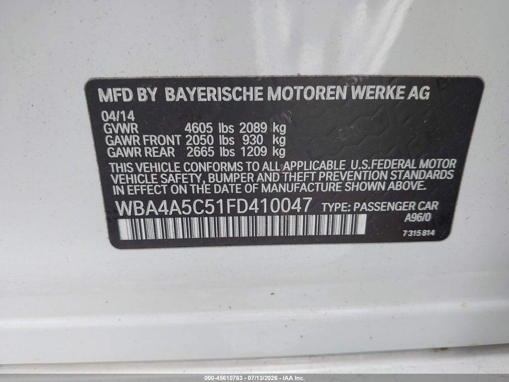 WBA4A5C51FD410047 2015 BMW 428 GRAN COUPE photo no. 9