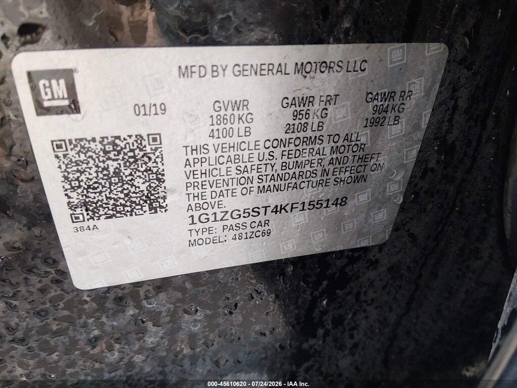 1G1ZG5ST4KF155148 2019 CHEVROLET MALIBU photo no. 9
