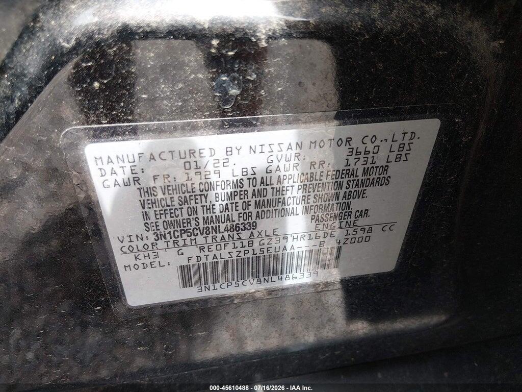 3N1CP5CV8NL486339 2022 NISSAN KICKS photo no. 9