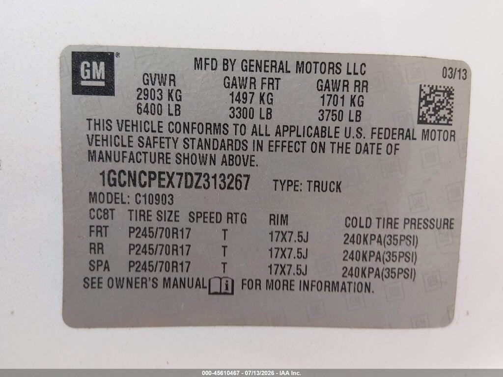 1GCNCPEX7DZ313267 2013 CHEVROLET SILVERADO 1500 photo no. 9