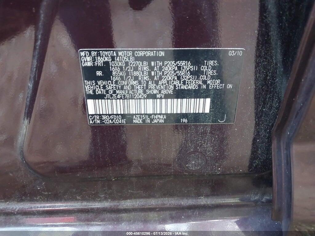 JTLZE4FE7B1120429 2011 SCION XB photo no. 9