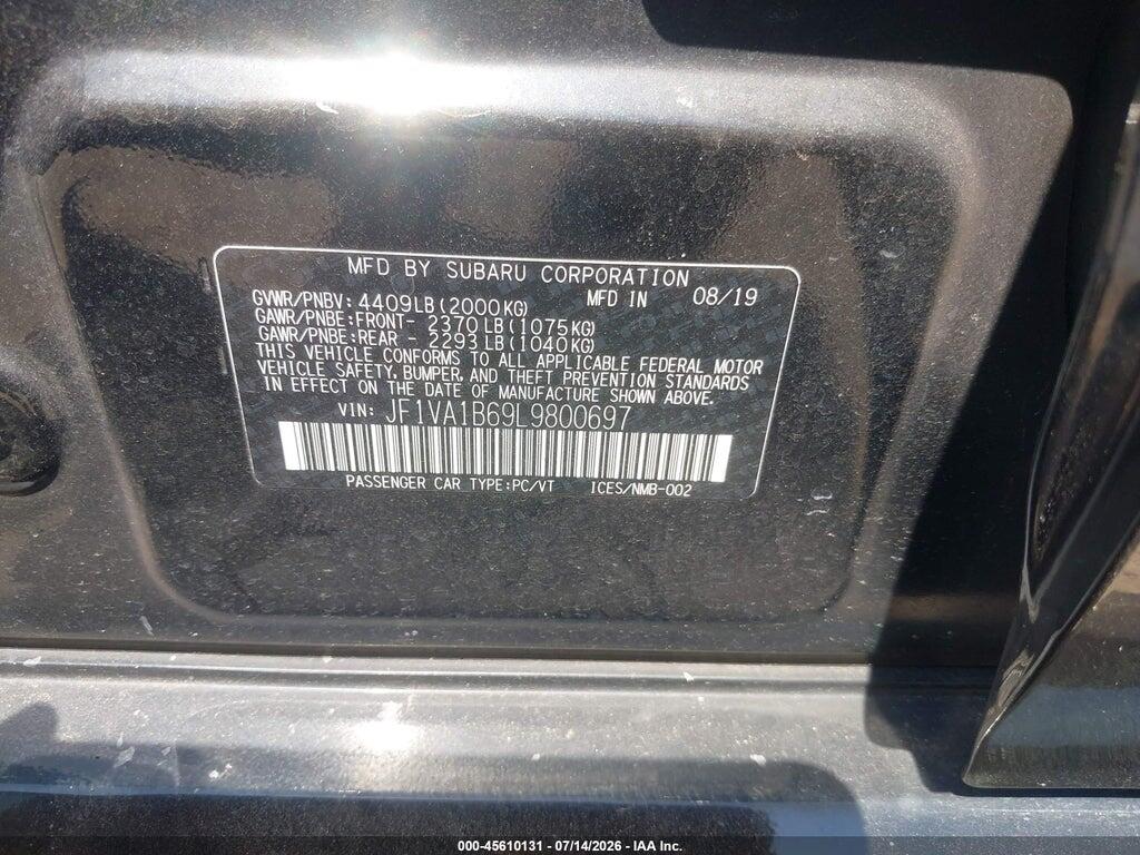 JF1VA1B69L9800697 2020 SUBARU WRX photo no. 9