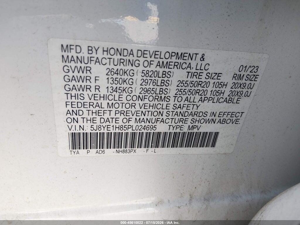 5J8YE1H85PL024695 2023 ACURA MDX photo no. 9