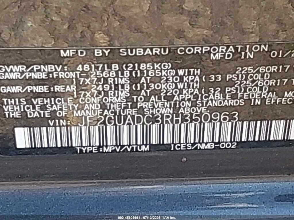 JF2GUADC3RH350963 2024 SUBARU CROSSTREK photo no. 9