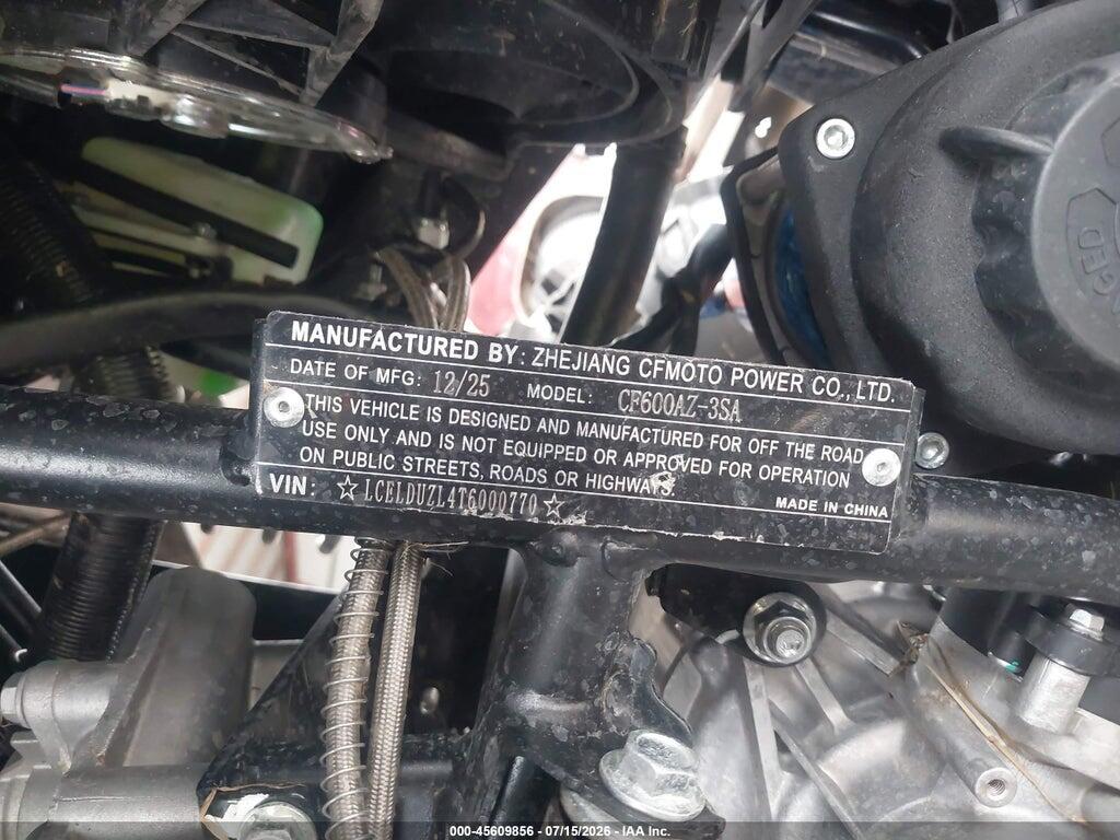 LCELDUZL4T6000770 2026 CF MOTO CFORCE photo no. 10