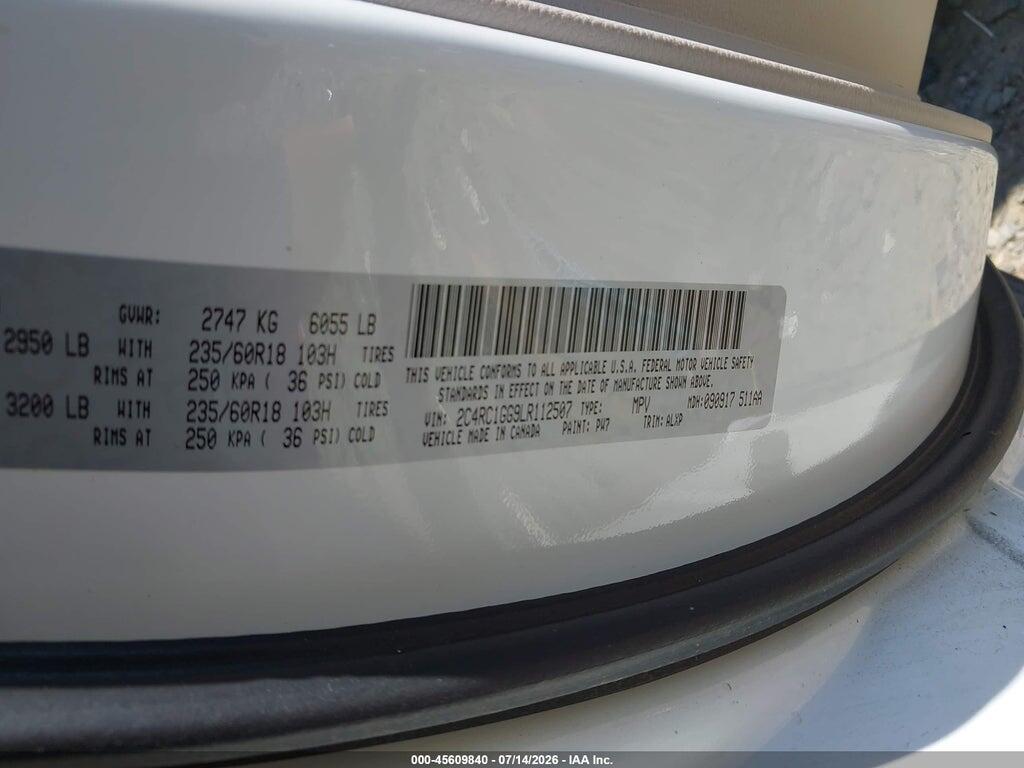 2C4RC1GG9LR112507 2020 CHRYSLER PACIFICA photo no. 9
