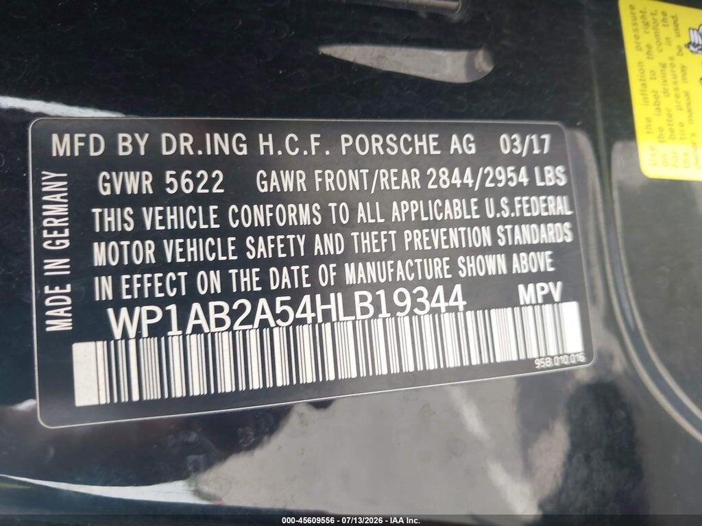 WP1AB2A54HLB19344 2017 PORSCHE MACAN photo no. 9