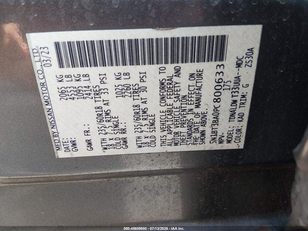 5N1BT3BA0PC800633 2023 NISSAN ROGUE photo no. 9