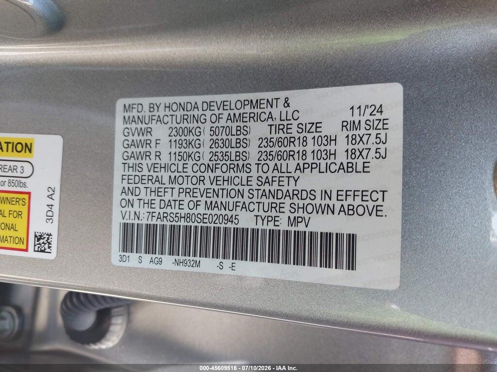 7FARS5H80SE020945 2025 HONDA CR-V HYBRID photo no. 9