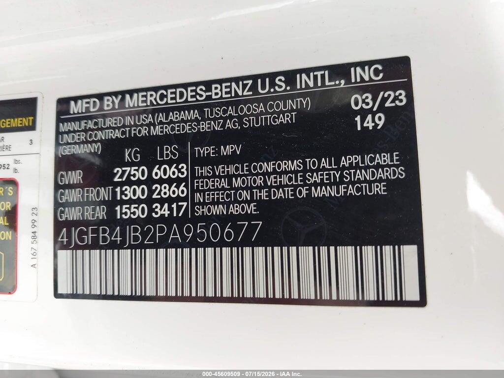 4JGFB4JB2PA950677 2023 MERCEDES-BENZ GLE 350 photo no. 9