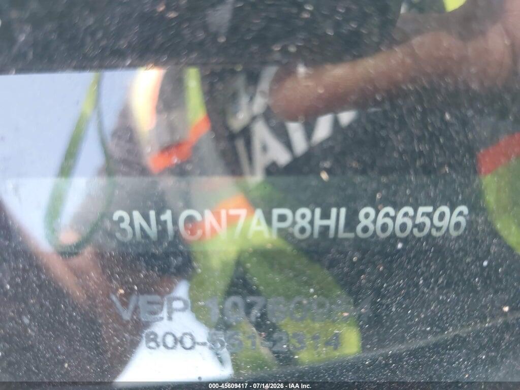 3N1CN7AP8HL866596 2017 NISSAN VERSA photo no. 9