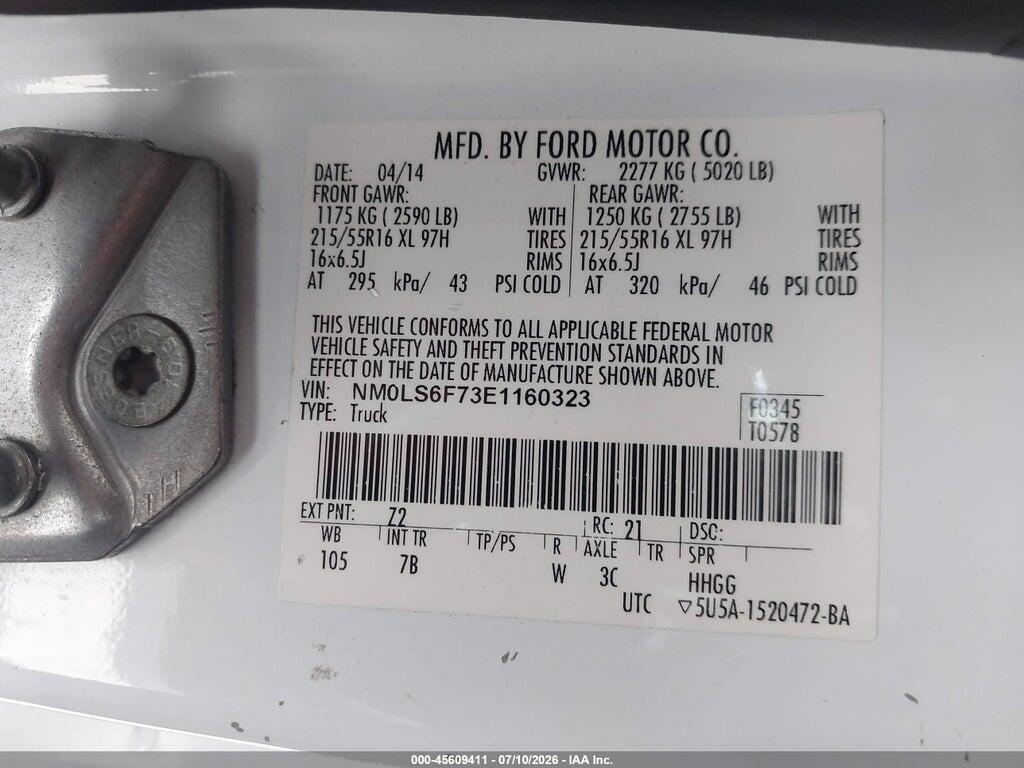 NM0LS6F73E1160323 2014 FORD TRANSIT CONNECT photo no. 9