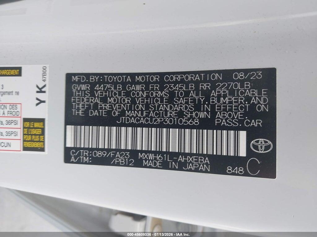 JTDACACU2P3010568 2023 TOYOTA PRIUS PRIME photo no. 9