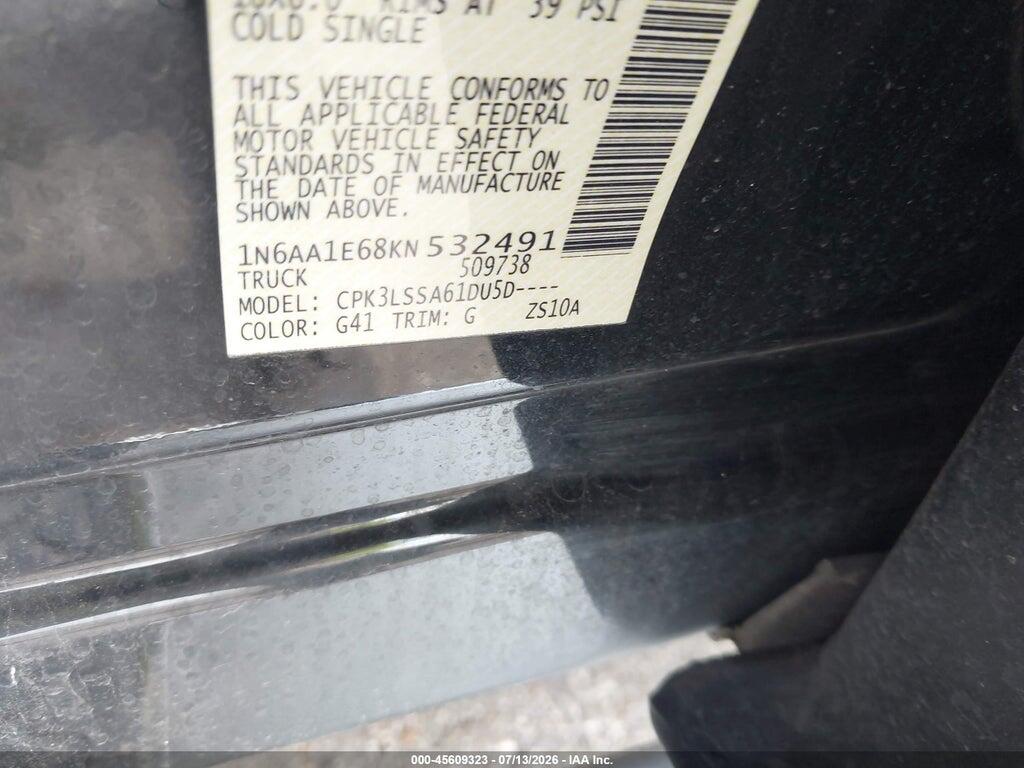 1N6AA1E68KN532491 2019 NISSAN TITAN photo no. 9