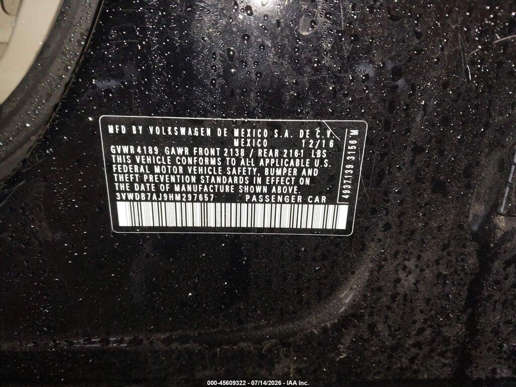 3VWDB7AJ9HM297657 2017 VOLKSWAGEN JETTA photo no. 9