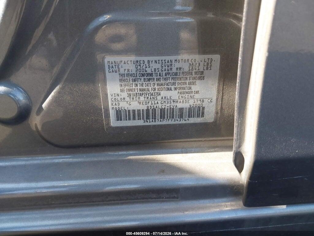 3N1AB7AP7FY343764 2015 NISSAN SENTRA photo no. 9