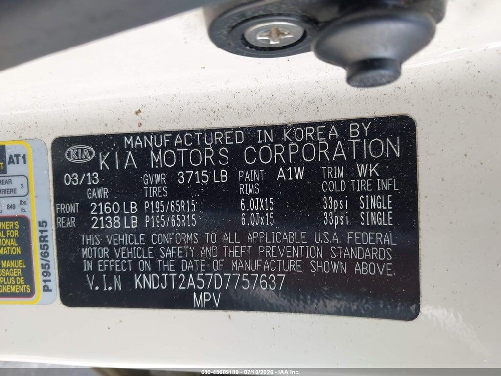 KNDJT2A57D7757637 2013 KIA SOUL photo no. 9