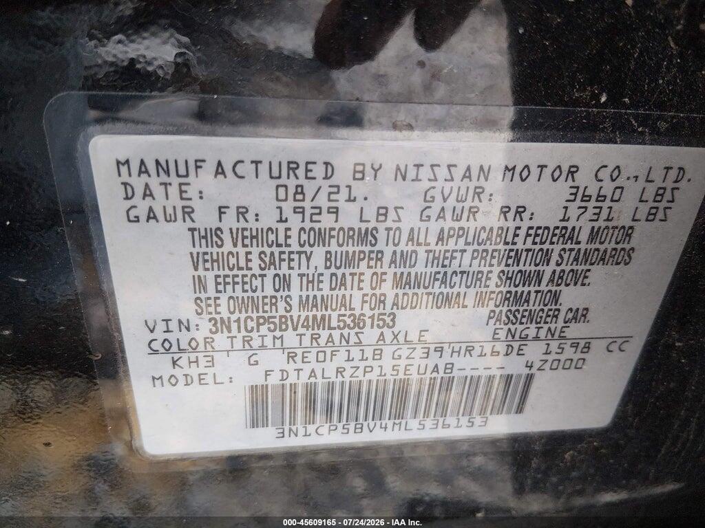 3N1CP5BV4ML536153 2021 NISSAN KICKS photo no. 9