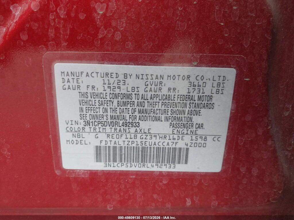 3N1CP5DV0RL492933 2024 NISSAN KICKS photo no. 9
