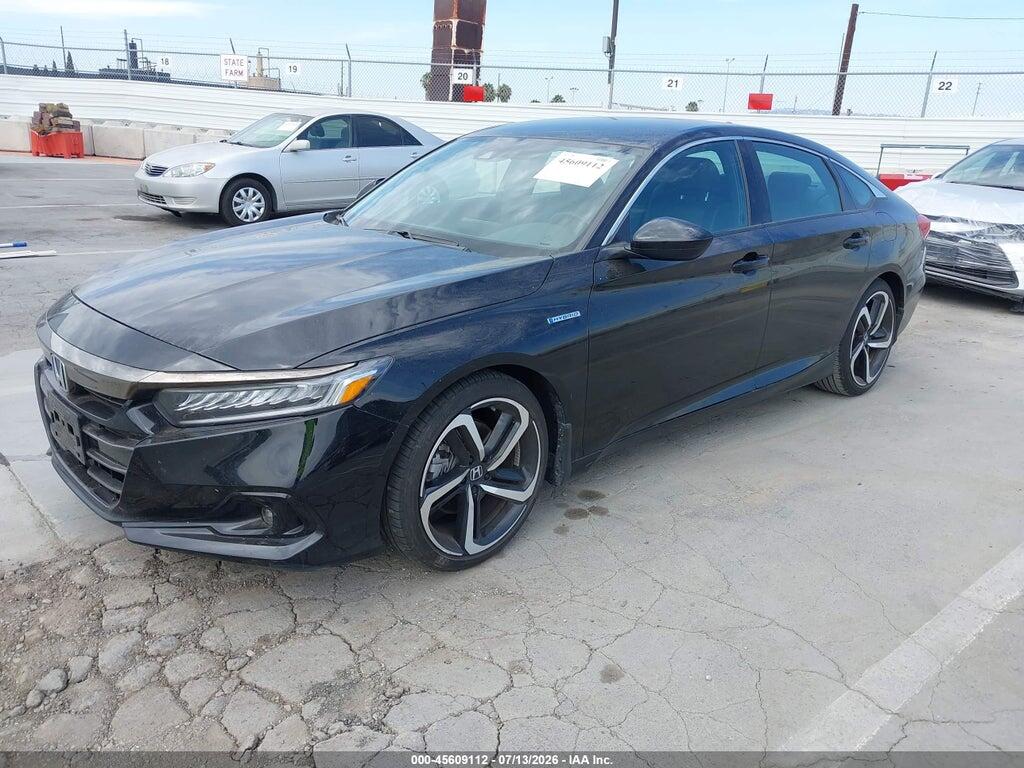 1HGCV3F21NA026506 2022 HONDA ACCORD HYBRID photo no. 2