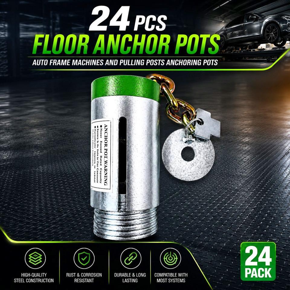 2026 24 PCS FLOOR ANCHOR POTS AUTO FRAME MACHINES AND PULLING POSTS ANCHORING POTS — Фото 2 из 10