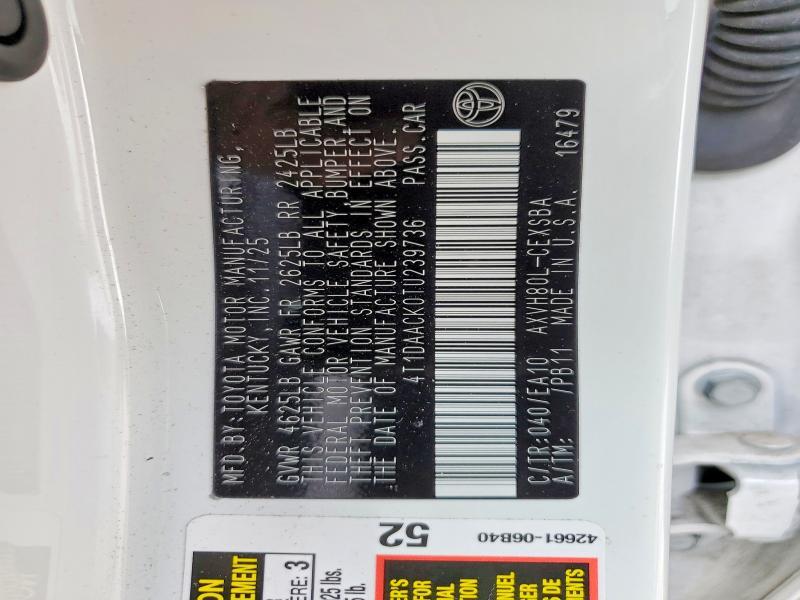 4T1DAACK0TU239736 2026 TOYOTA CAMRY photo no. 12