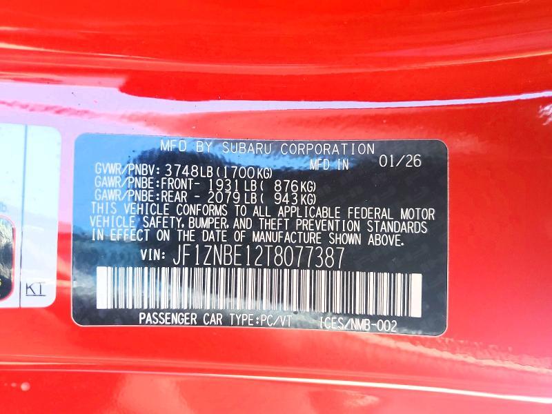 2026 TOYOTA GR 86 PREMIUM — Фото 12 из 12