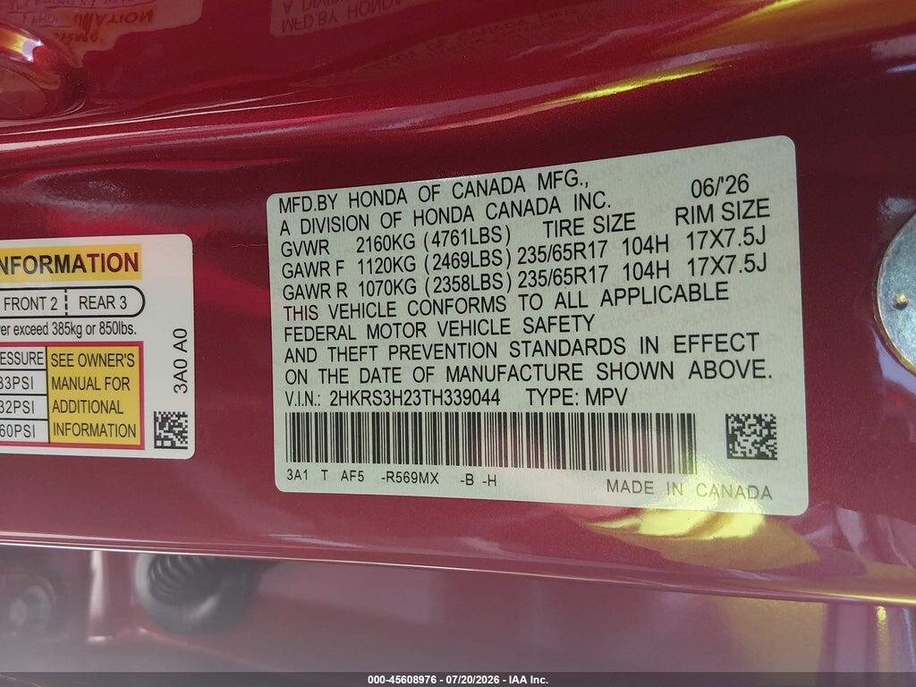 2HKRS3H23TH339044 2026 HONDA CR-V photo no. 9